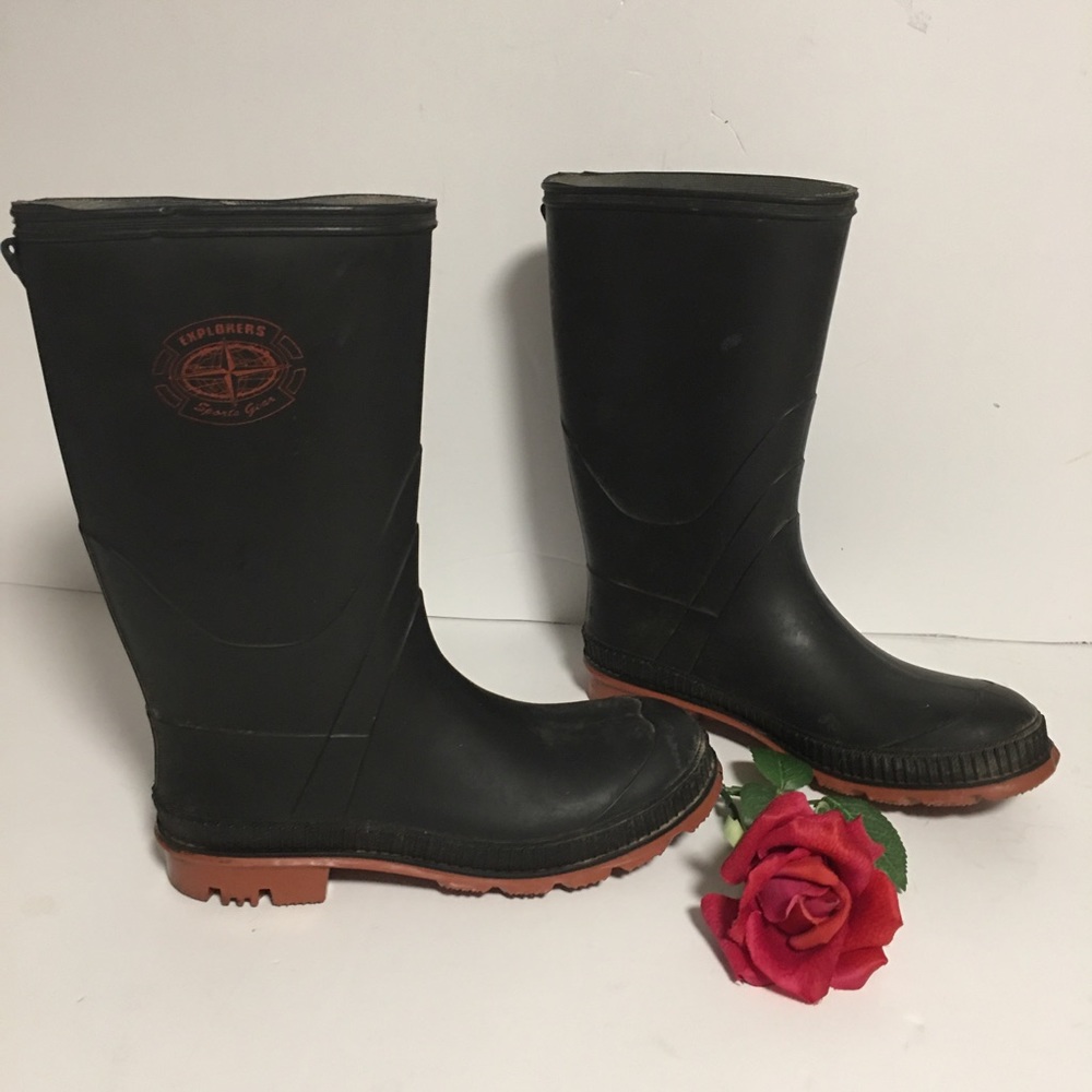 SZ 4 EXPLORER’S SPORTS GEAR RUBBER BOOTS BLACK